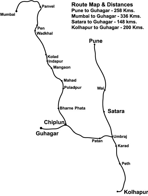 Chiplun Guhagar Road Map