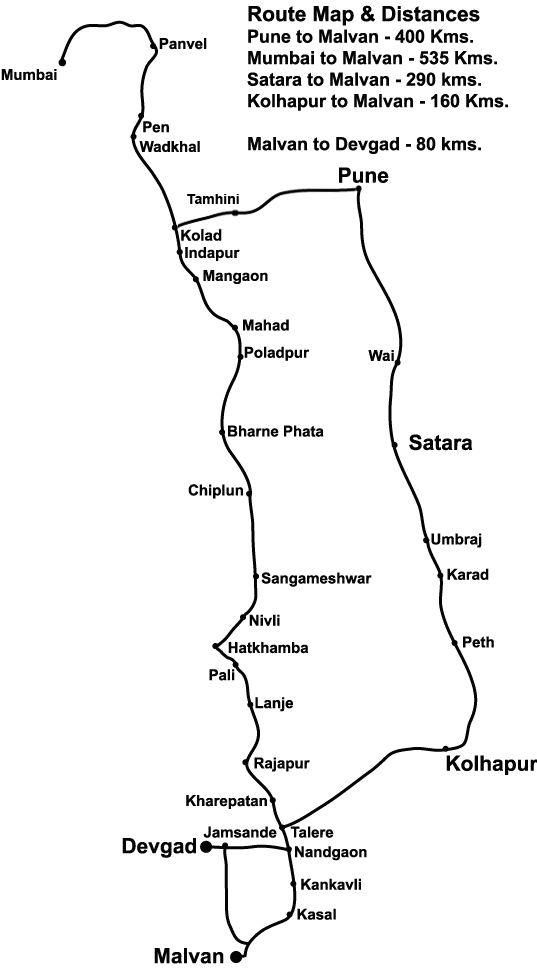 Malvan - Sindhudurga Road Map